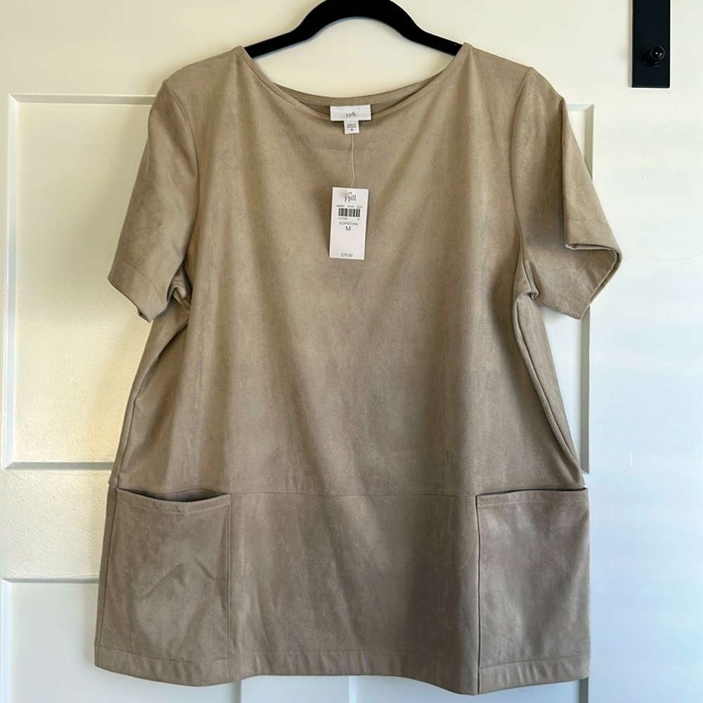 J. Jill faux suede tunic blouse NWT